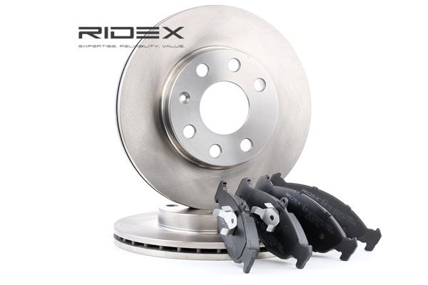 RIDEX 3405B0172 Комплект тормозных дисков и колодок Opel Astra F Caravan 1.4 (F35, M35) бензин 82 л.с. 1996