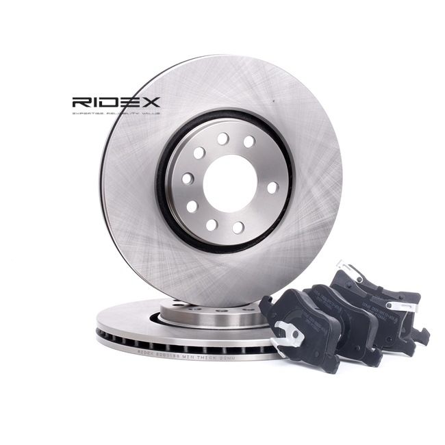 RIDEX 3405B0223 Комплект тормозных дисков и колодок VAUXHALL Corsa Mk3 (D) (S07) 1.6 SRi (L08) бензин 150 л.с. 2013