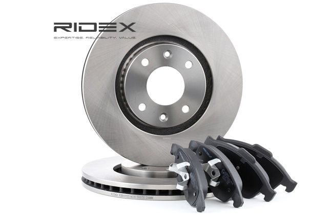 RIDEX 3405B0240 Stabdžių komplektas Renault Clio 2 1.2 (BB0A, BB0F, BB10, BB1K, BB28, BB2D, BB2H, CB0A,... benzinas 58 AG 2003