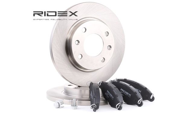 RIDEX 3405B0027 Комплект тормозных дисков и колодок PEUGEOT 306 Hatchback 1.4 бензин 75 л.с. 1997