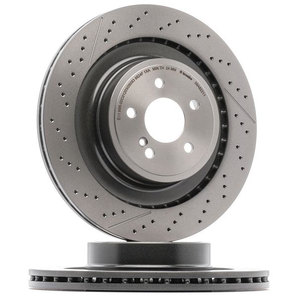 BREMBO Bremsscheibe 360x26mm, 5, innenbelüftet, geschlitzt/gelocht 09.A822.11