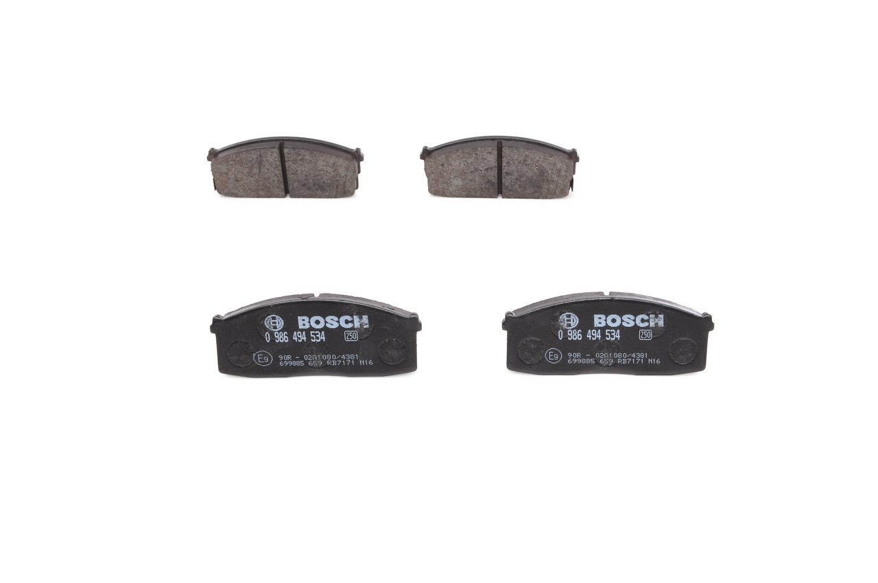 4106001F85 OE BOSCH Pastilhas de travão 0 986 494 534