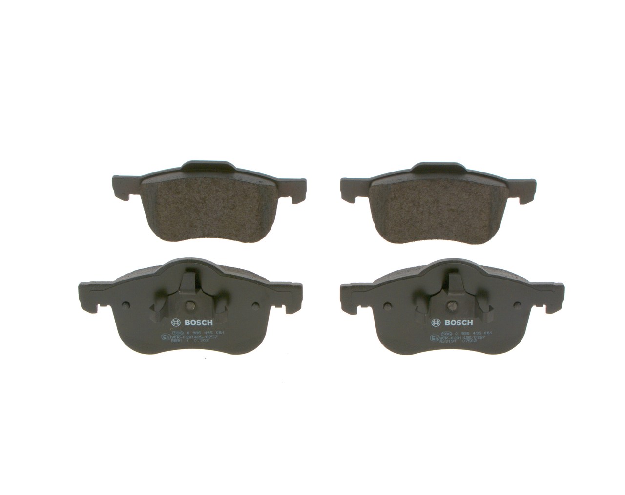 Pastilhas de travão BOSCH 0 986 495 061 adequados para RENAULT, BMW, VW, MERCEDES-BENZ, PEUGEOT barato