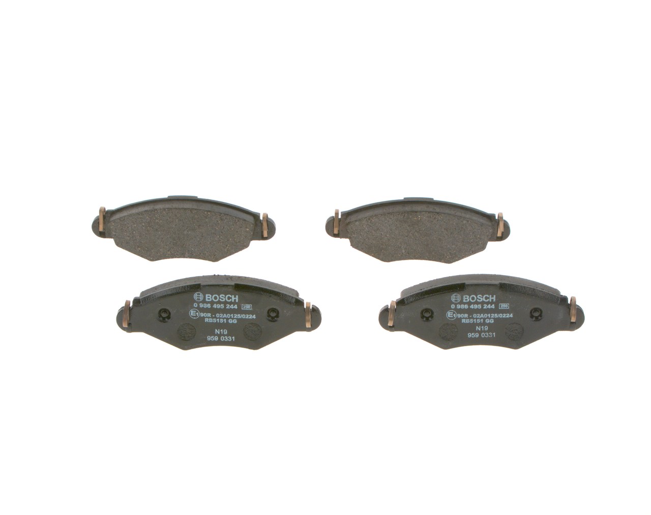 E172131 OE BOSCH Bremsbeläge 0 986 495 244