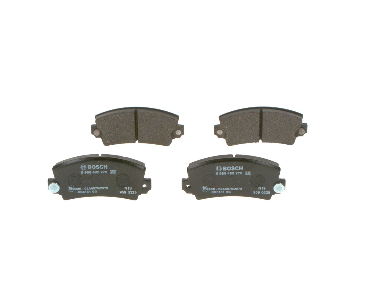 BOSCH Bremseklodser 0 986 495 270