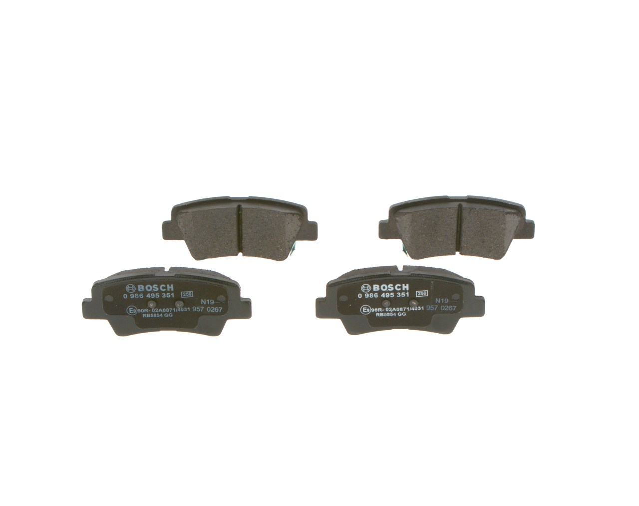 BOSCH 0 986 495 351 Brake pad set SSANGYONG Tivoli Grand 1.2 T-GDi Petrol 128 hp 2023 price