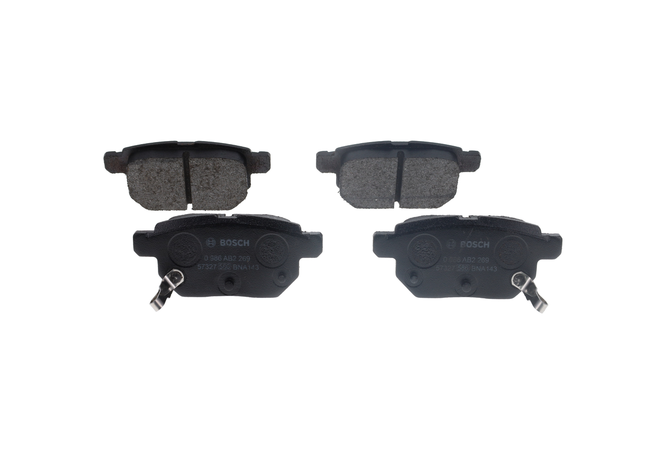 BOSCH 0 986 AB2 269 Brake pads TOYOTA AURIS (NRE15_, ZZE15_, ADE15_, ZRE15_, NDE15_) 1.5 4WD (NZE154_) Petrol 105 hp 2012 price