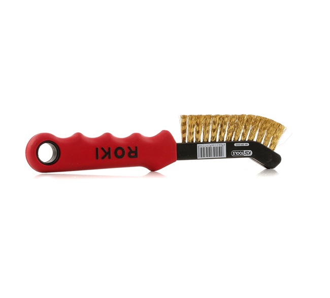KS TOOLS Drahtbürste, Bremssattelreinigung 2-Komponenten-Griff, 2-reihig, 90, 225mm 201.2322