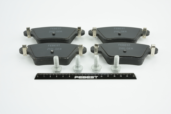 FEBEST 2101-GER Brake pad set RENAULT Kangoo I Express (FC) 1.6 Petrol 74 hp 2001 price