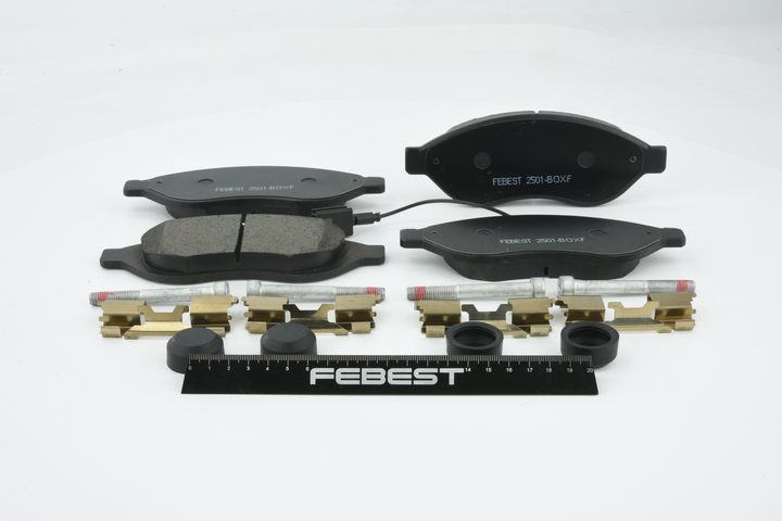 FEBEST 2501-BOXF Bromsklossar PEUGEOT Boxer Skåpbil (250) 2.8 HDi Diesel 127 hk 2007 pris