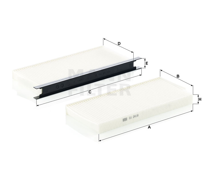 MANN-FILTER CU 2418-2 Filtre d'habitacle RENAULT MASTER