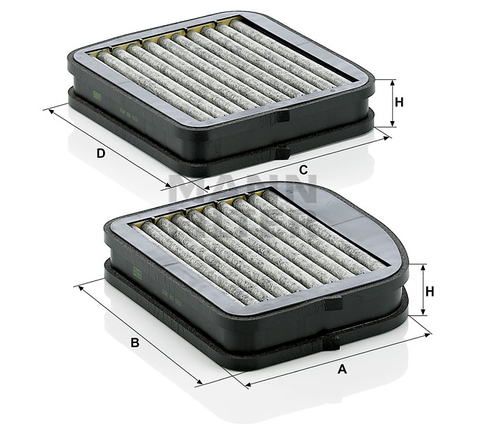 CUK 22 000-2 MANN-FILTER Pollen filter for MERCEDES-BENZ E-Class