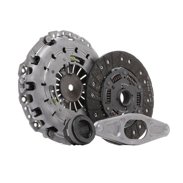 LuK 624 3371 00 for motorer med svinghjul med dobbel masse, med utløserlager, med utløsergaffel, spesialverktøy nødvendig for montering, dobbelmassesvinghjul må kontrolleres og ev. skiftes, med automatisk justering, 240mm