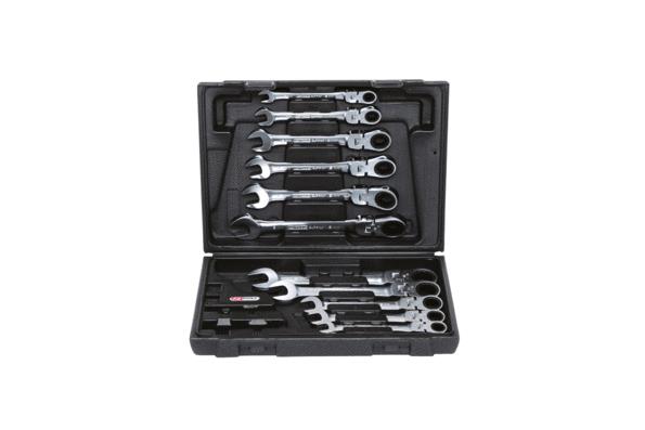 Kit de chaves de bocas de luneta com roquete KS TOOLS 503.4865 adequados para RENAULT, BMW, VW, MERCEDES-BENZ, PEUGEOT barato