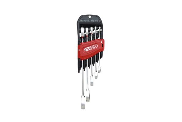 Kit de clés à fourche et polygonale à cliquet KS TOOLS 503.5205